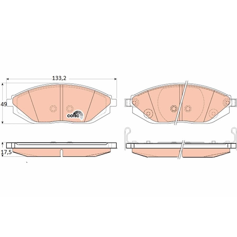 Set placute frana disc TRW GDB4606