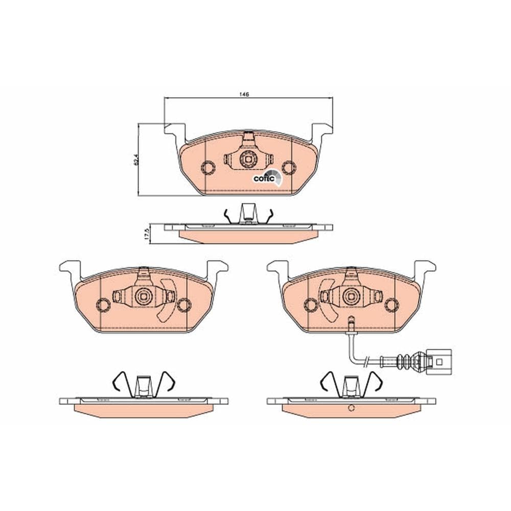 Set placute frana disc TRW GDB2080