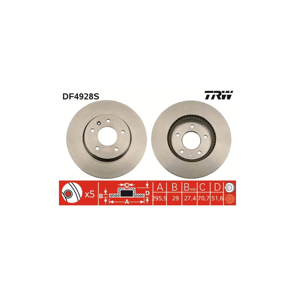 Disc frana TRW DF4928S