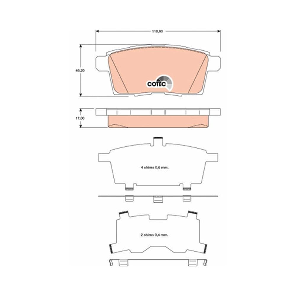 Set placute frana disc TRW GDB3472