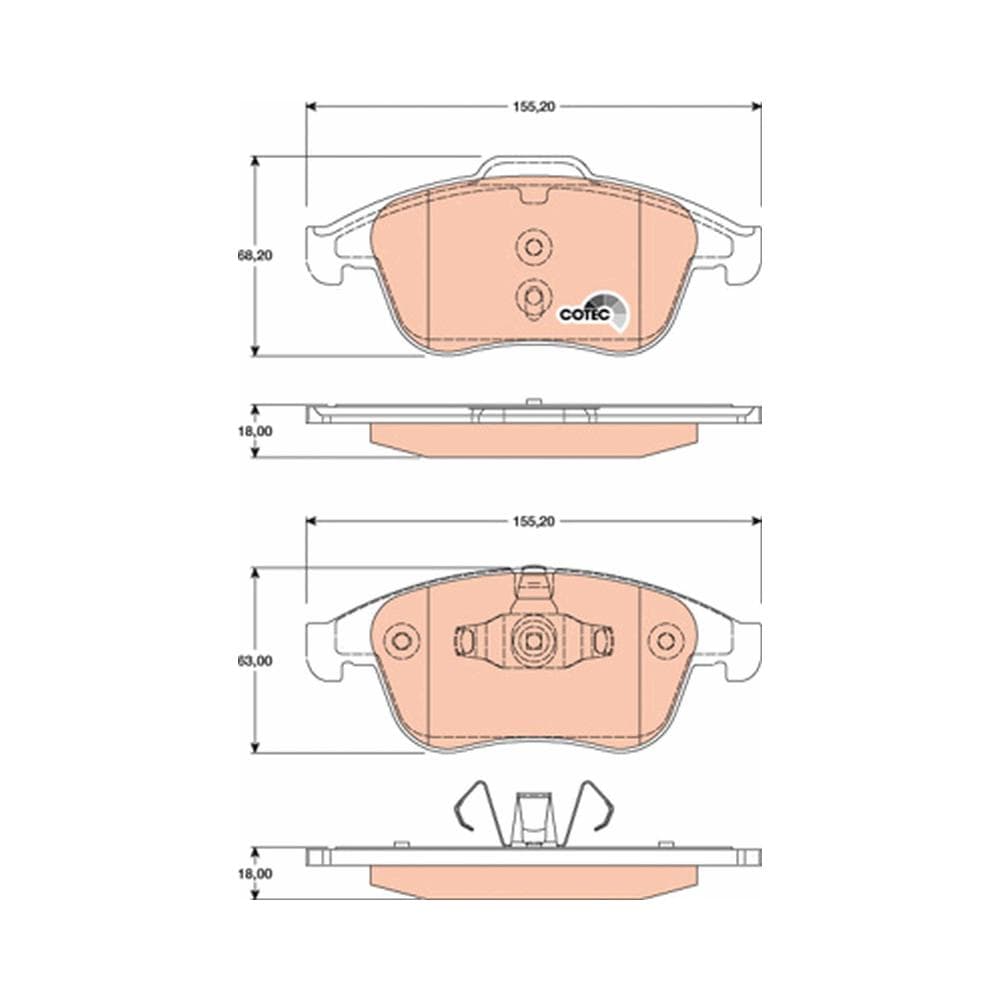 Set placute frana disc TRW GDB1790