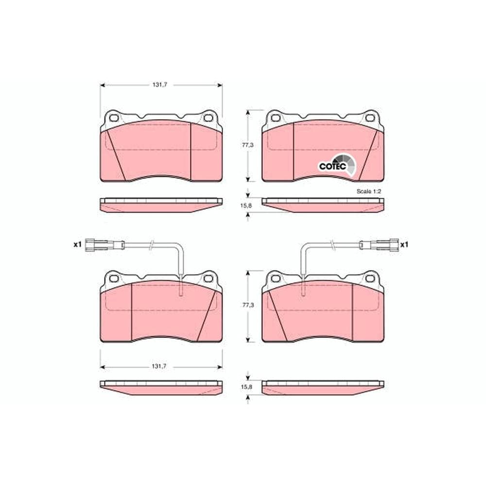 Set placute frana disc TRW GDB1363