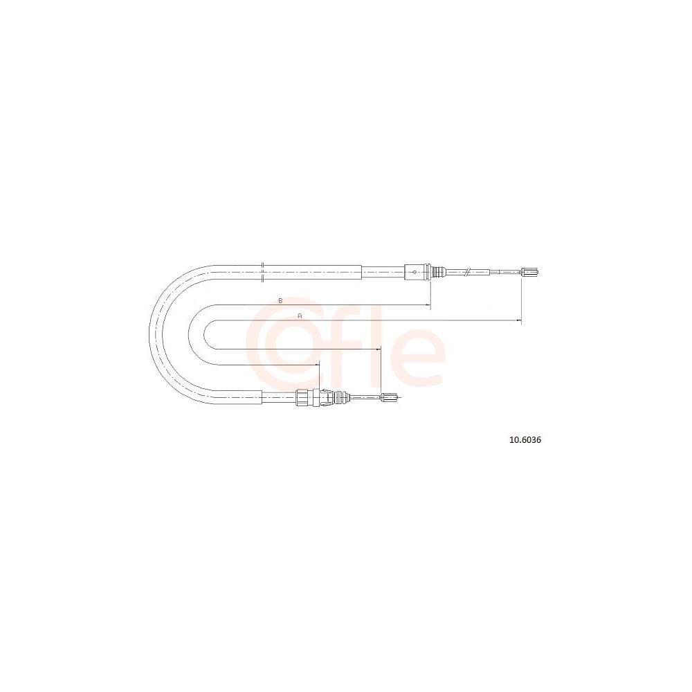 Cablu, frana de parcare COFLE 10.6036