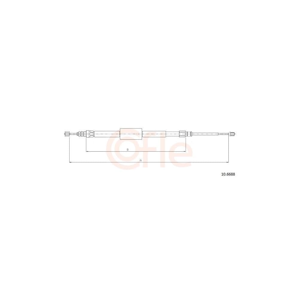 Cablu, frana de parcare COFLE 10.6688