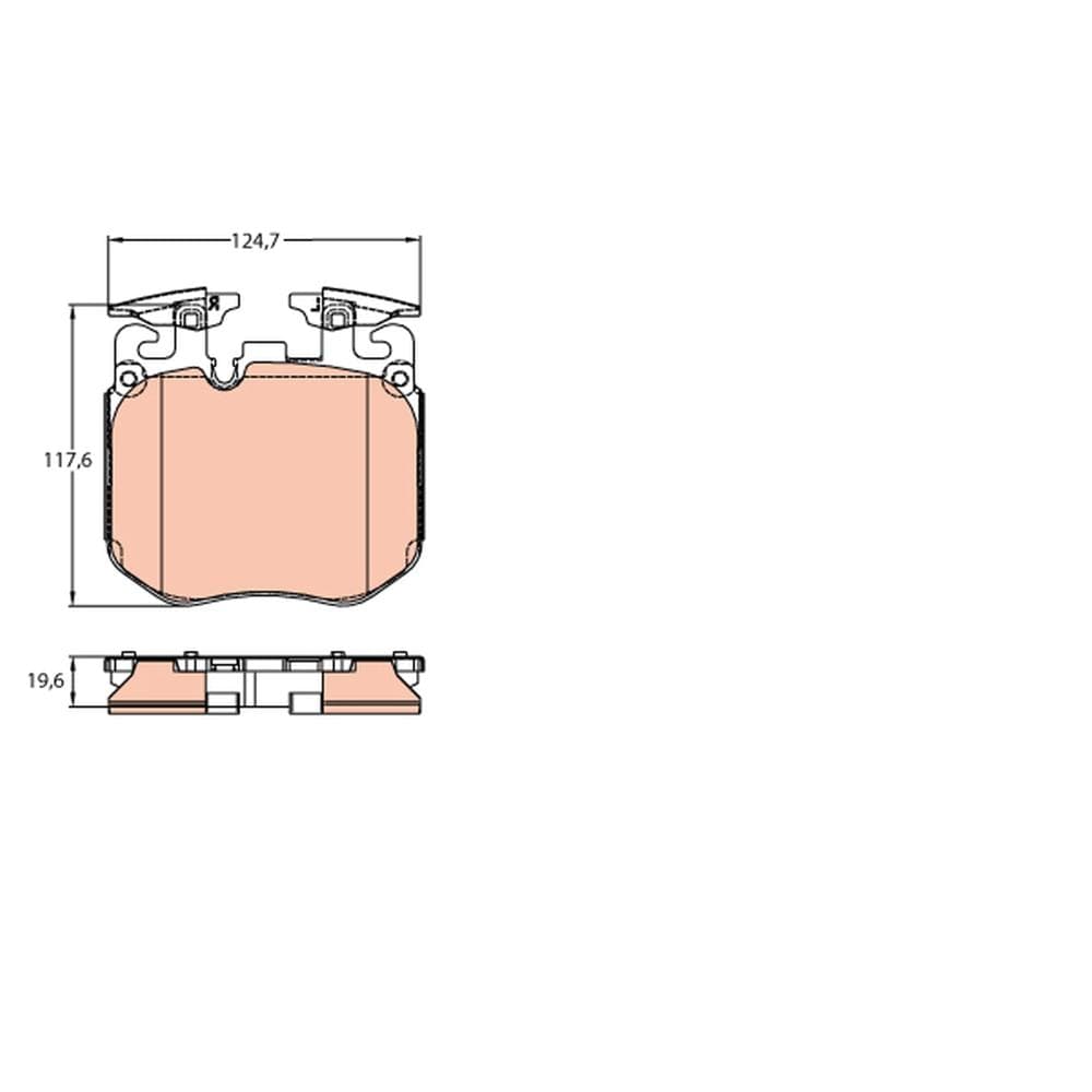 Set placute frana disc TRW GDB2147