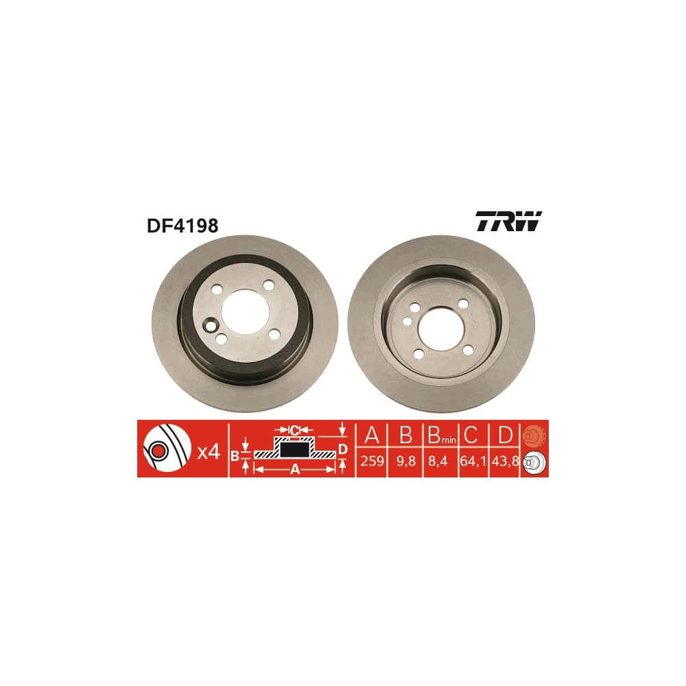 Disc frana TRW DF4198