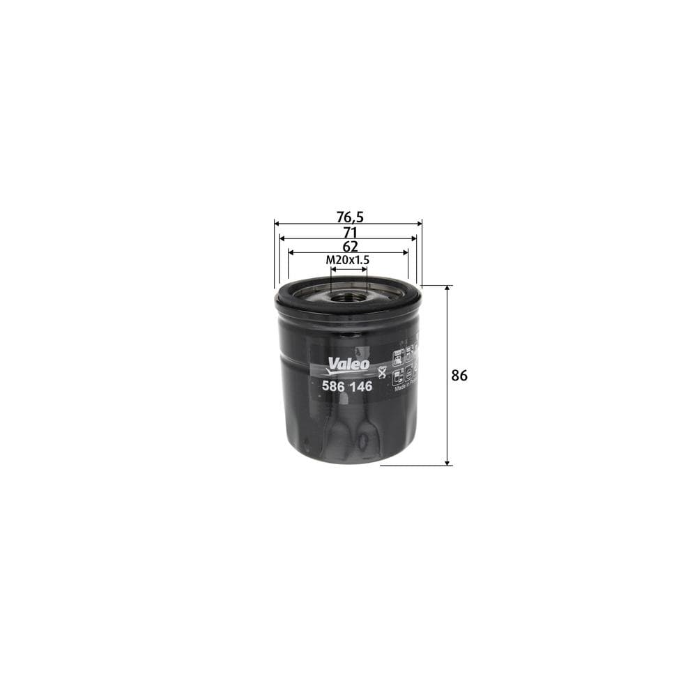 Filtru ulei VALEO 586146