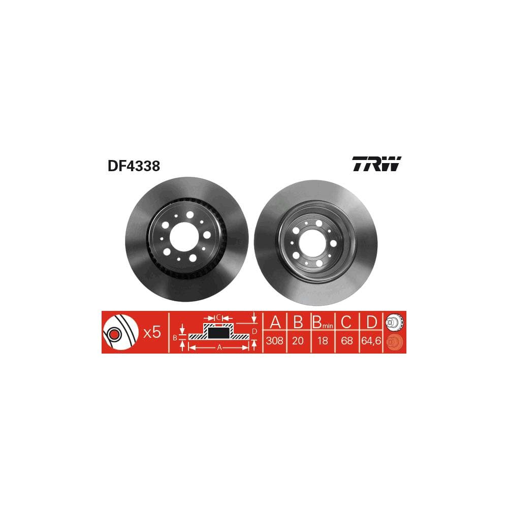 Disc frana TRW DF4338