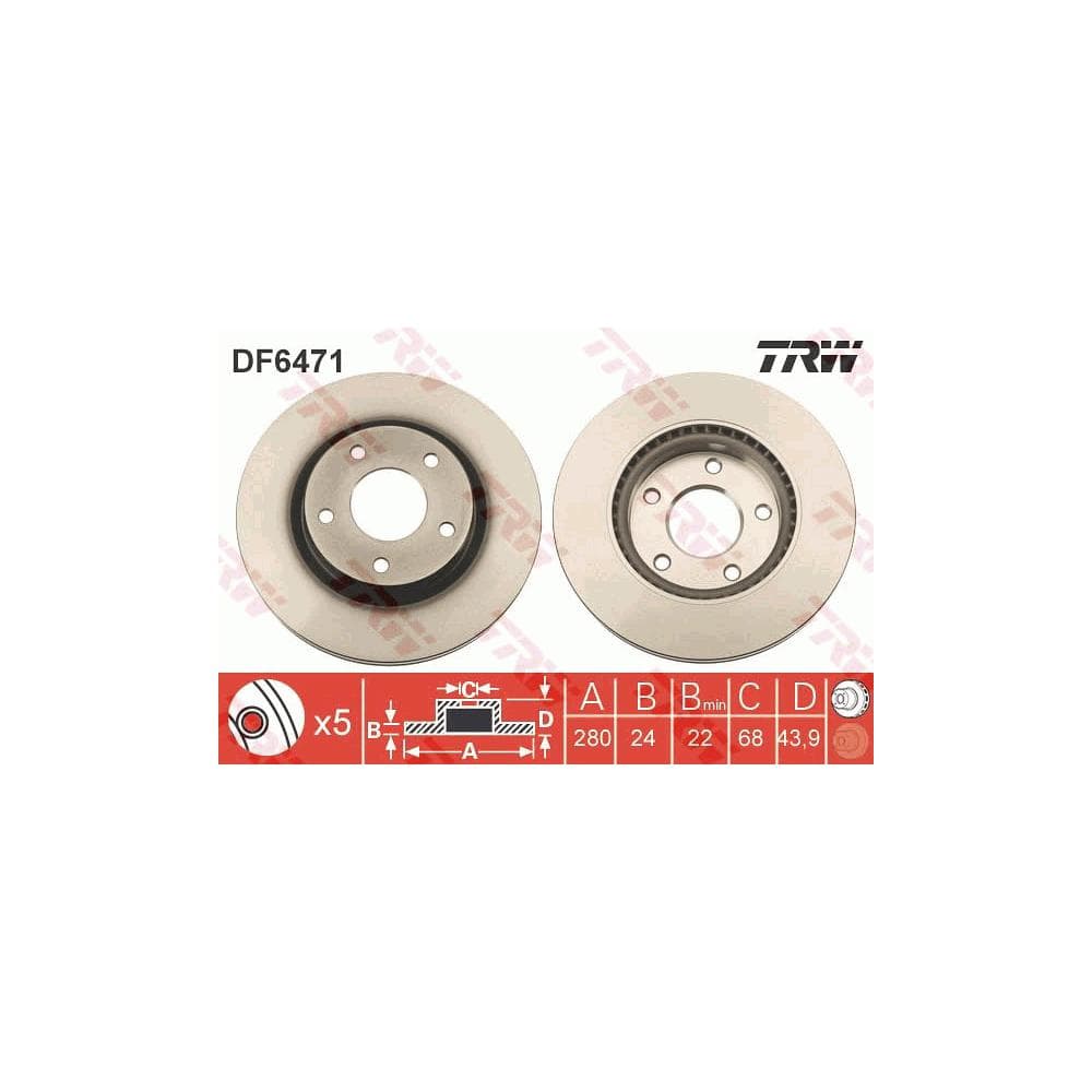 Disc frana TRW DF6471