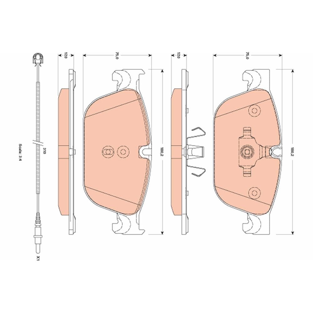 Set placute frana disc TRW GDB1889