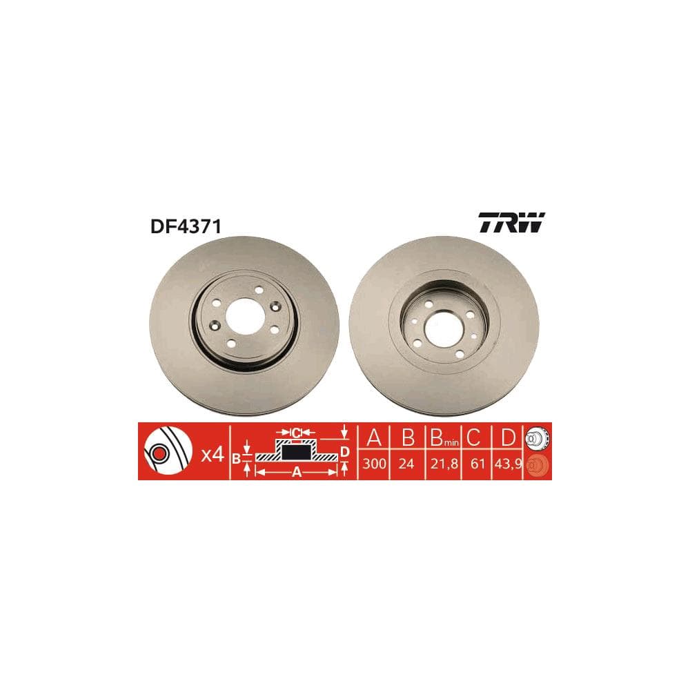 Disc frana TRW DF4371