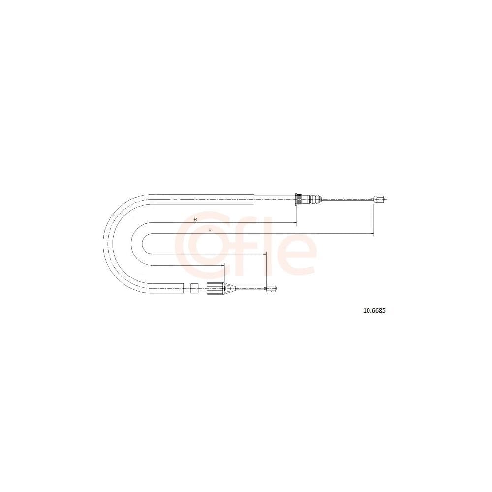 Cablu, frana de parcare COFLE 10.6685