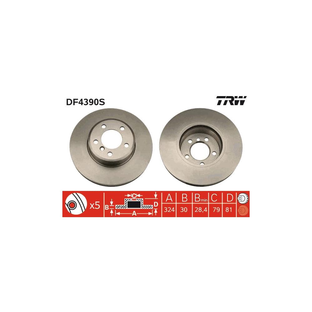 Disc frana TRW DF4390S