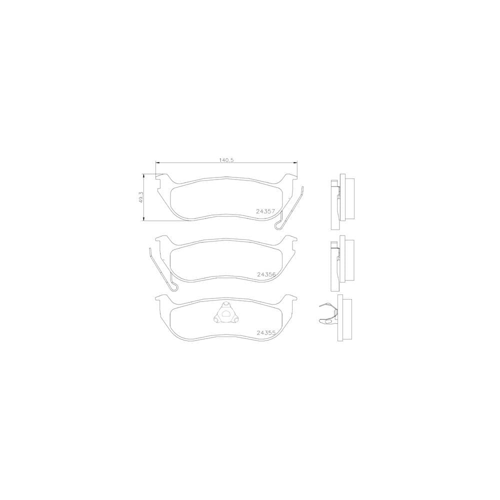 Set placute frana disc BREMBO P 37 009