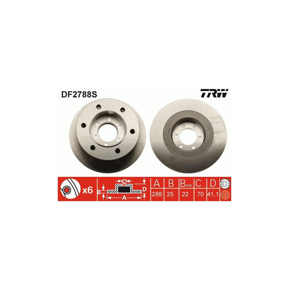 Disc frana TRW DF2788S