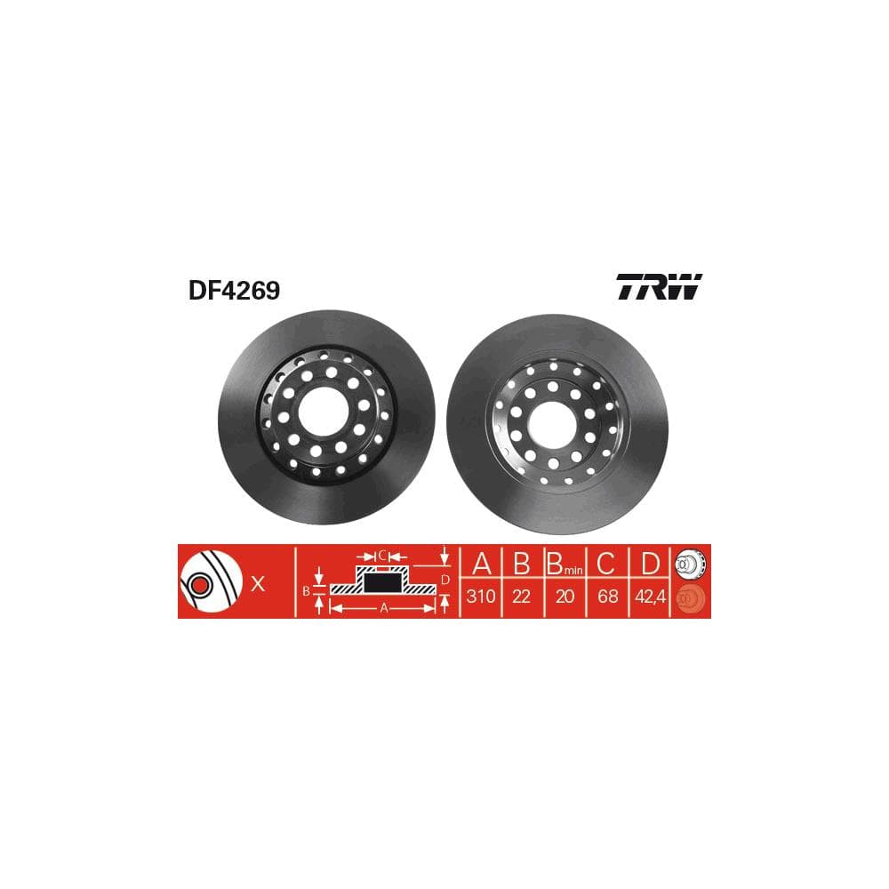 Disc frana TRW DF4269