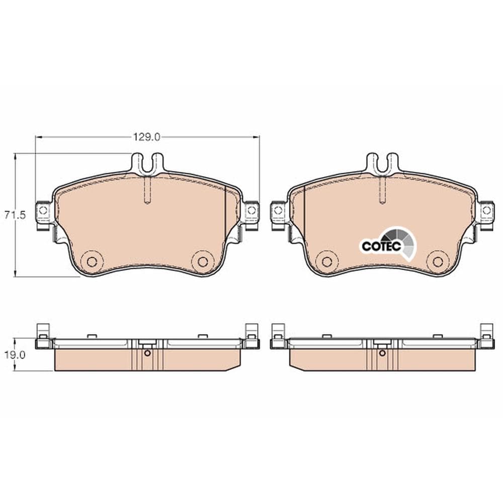 Set placute frana disc TRW GDB1933