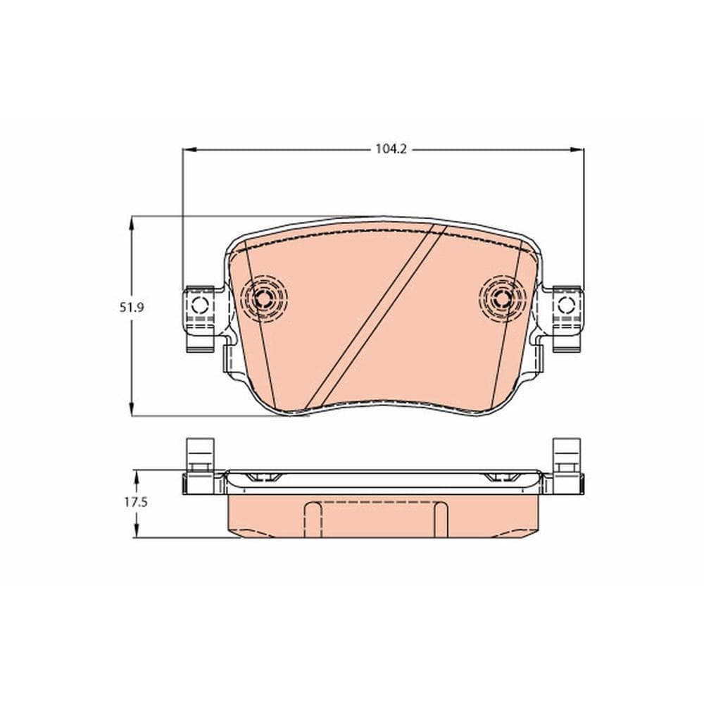 Set placute frana disc TRW GDB2042