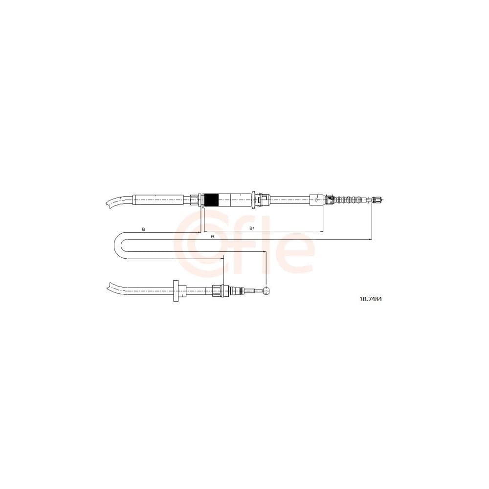 Cablu, frana de parcare COFLE 10.7484