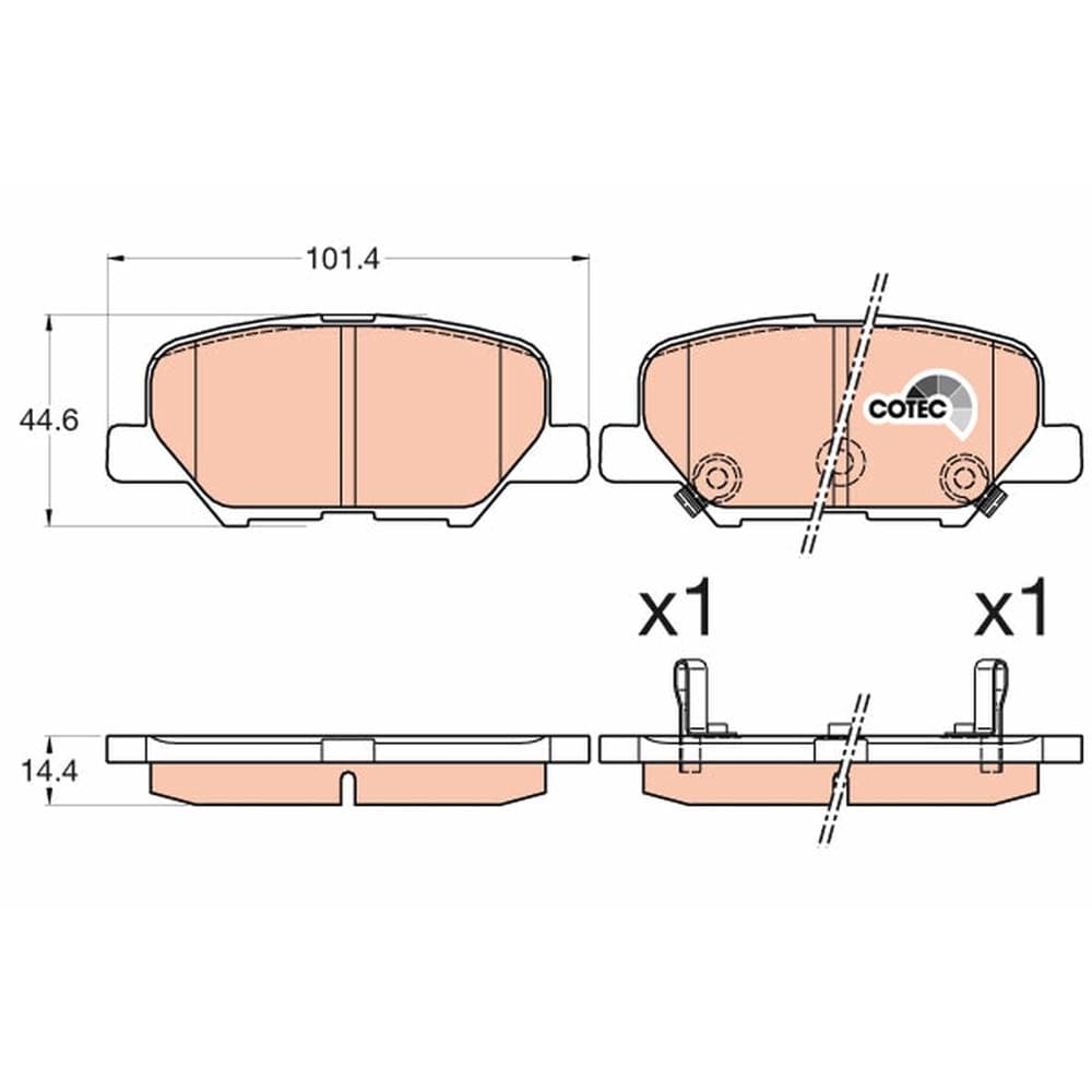 Set placute frana disc TRW GDB3583
