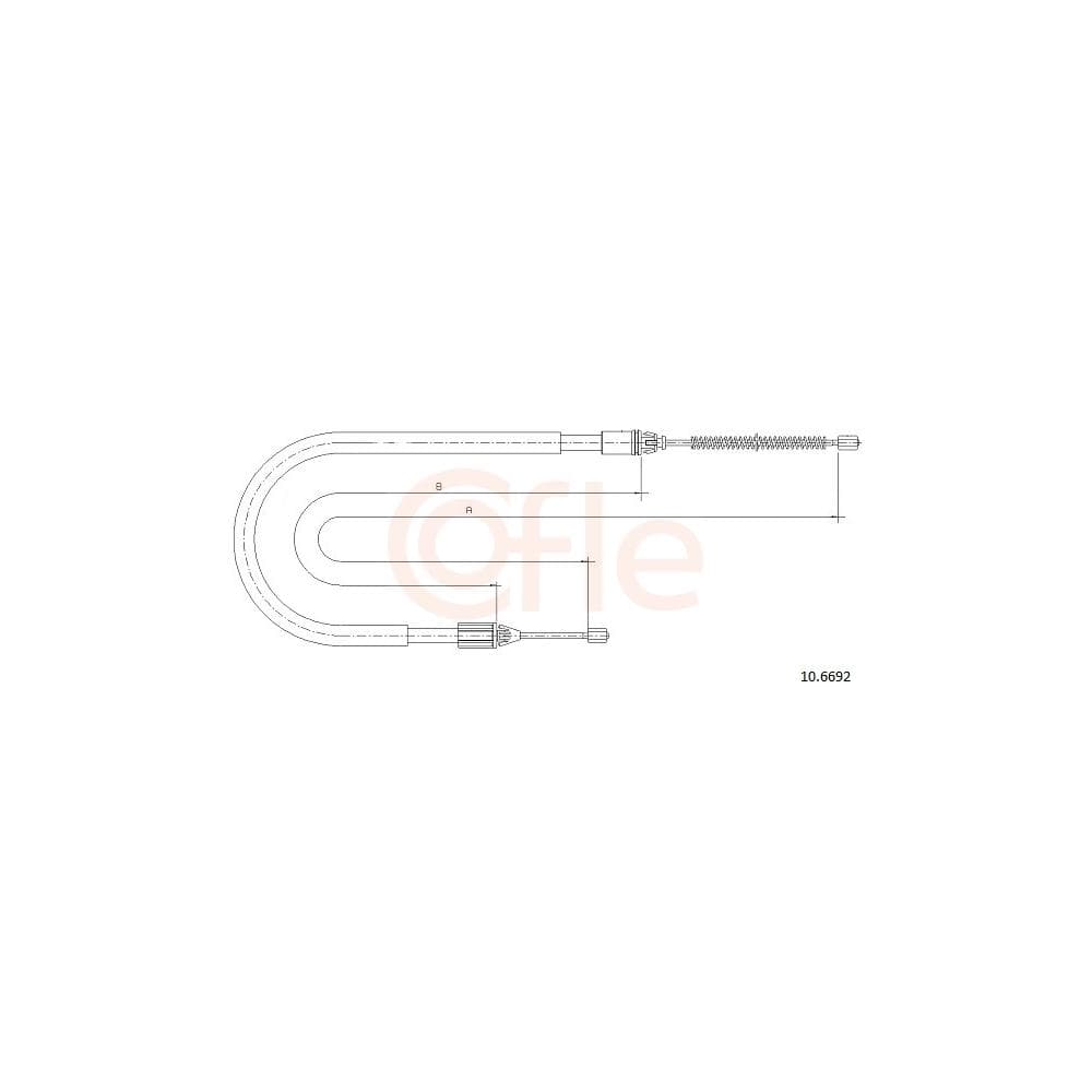 Cablu, frana de parcare COFLE 10.6692
