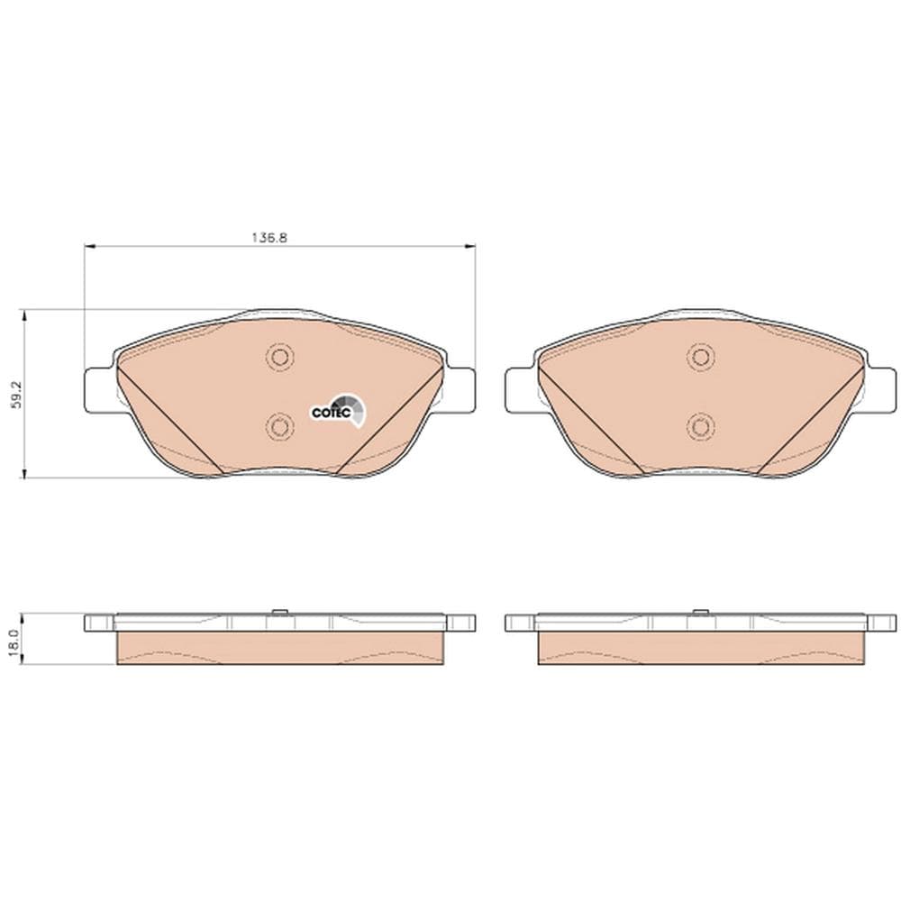 Set placute frana disc TRW GDB1926