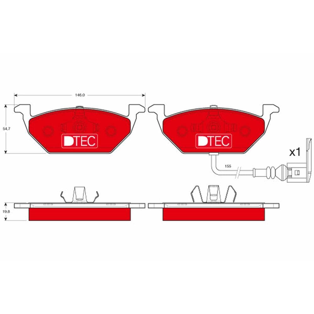 Set placute frana disc TRW GDB1386DTE