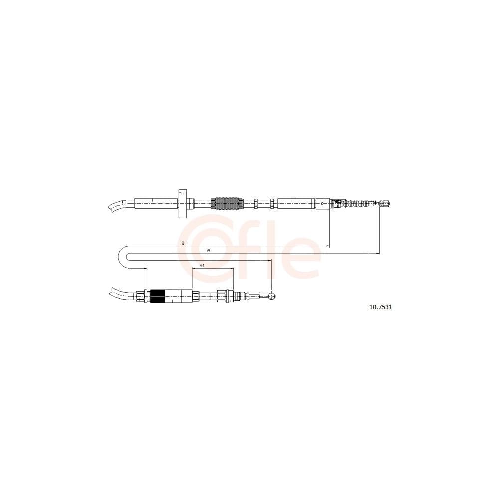 Cablu, frana de parcare COFLE 10.7531