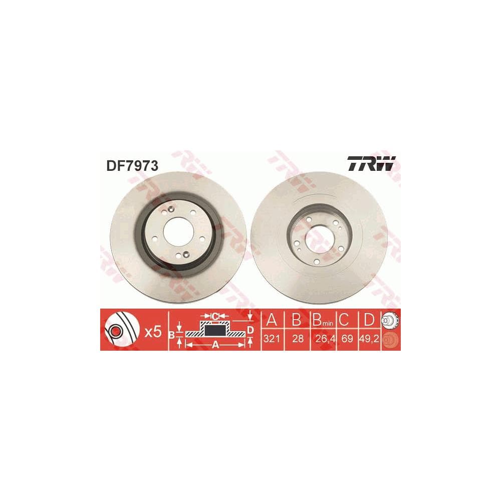 Disc frana TRW DF7973
