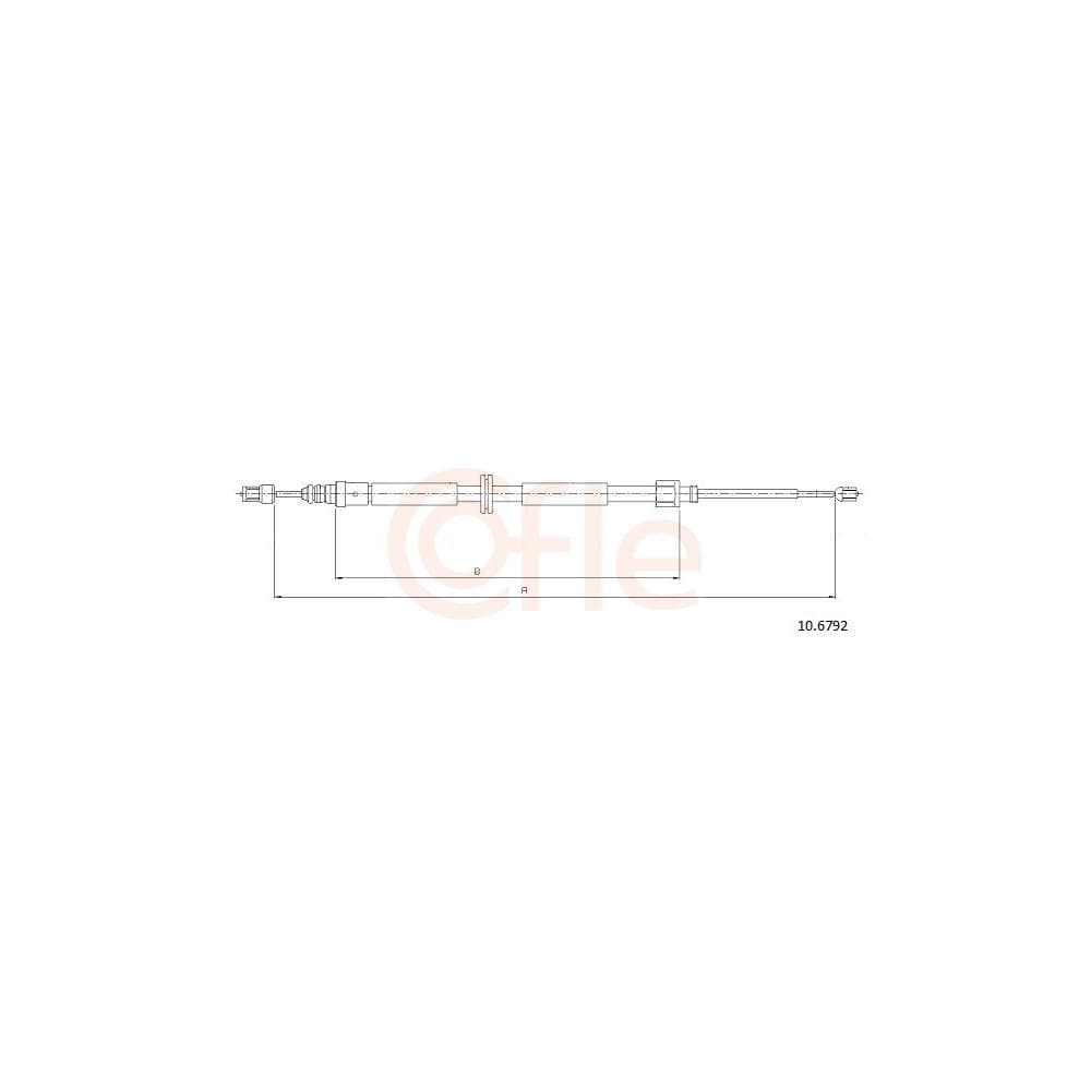 Cablu, frana de parcare COFLE 10.6792