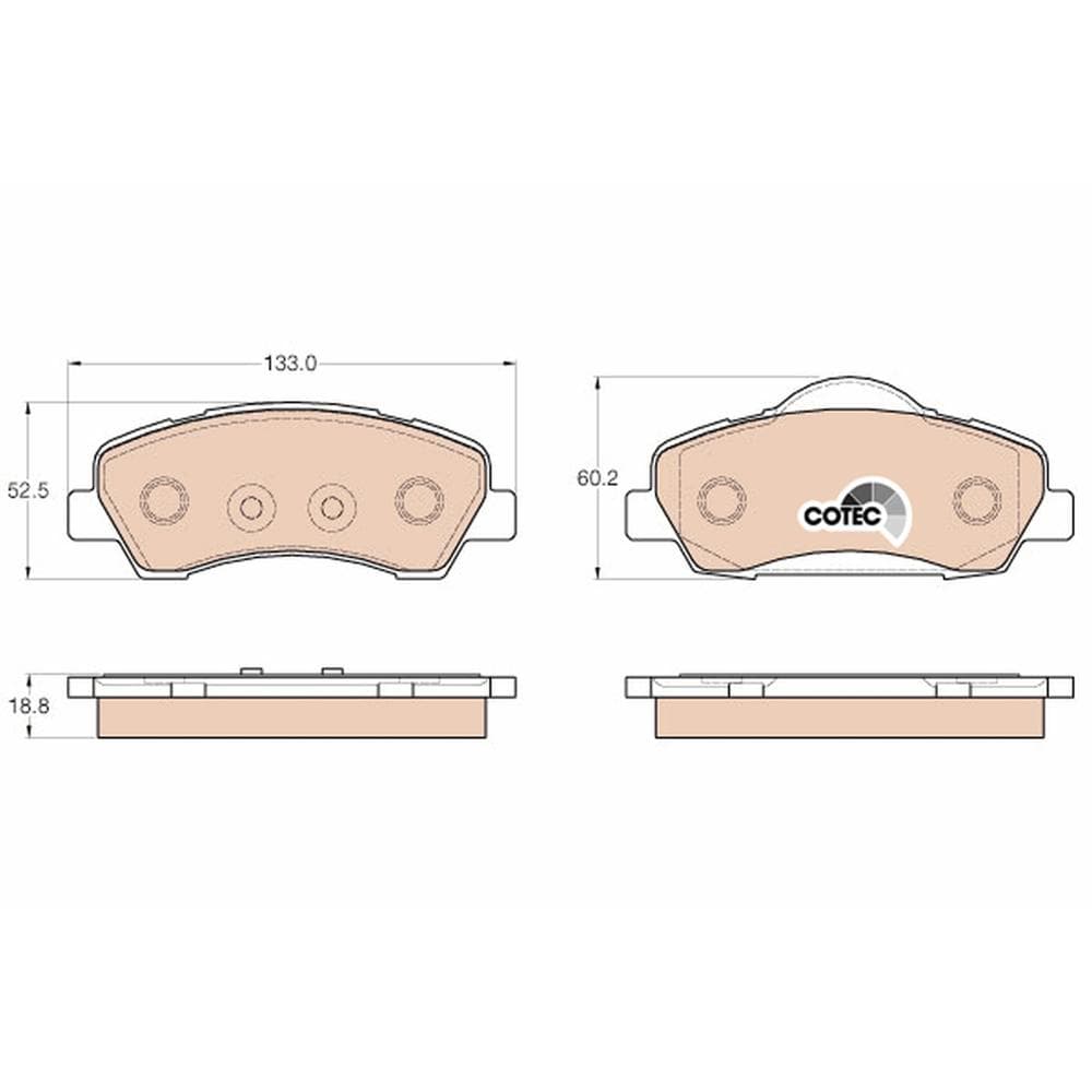 Set placute frana disc TRW GDB1992