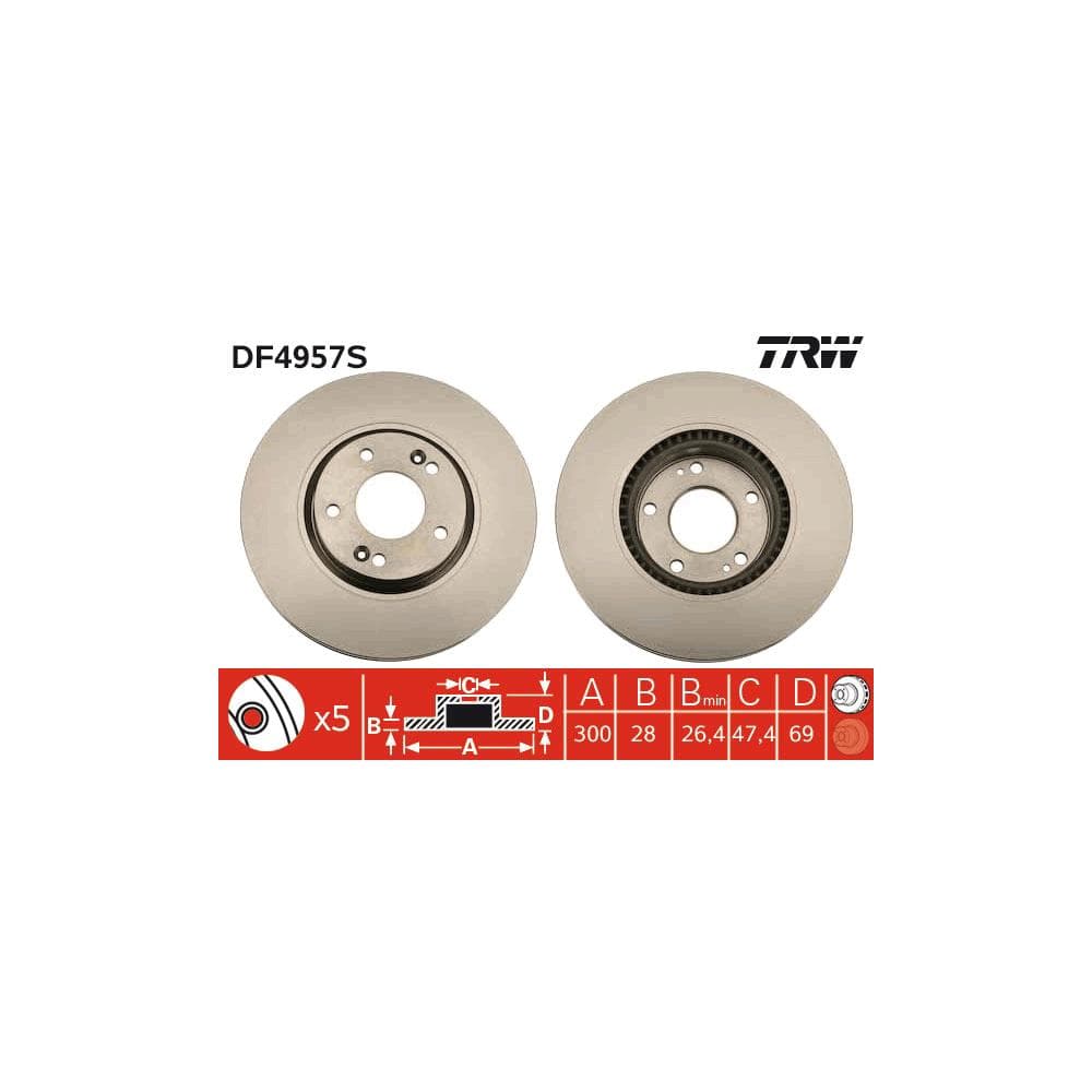 Disc frana TRW DF4957S