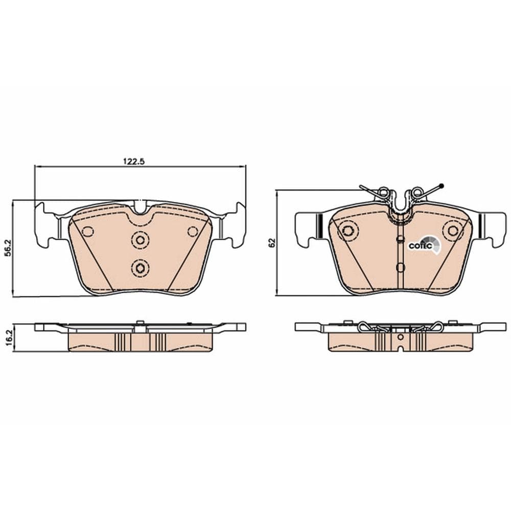 Set placute frana disc TRW GDB2071