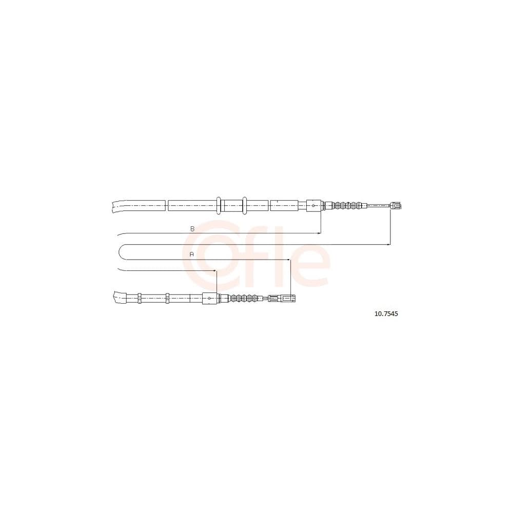 Cablu, frana de parcare COFLE 10.7545