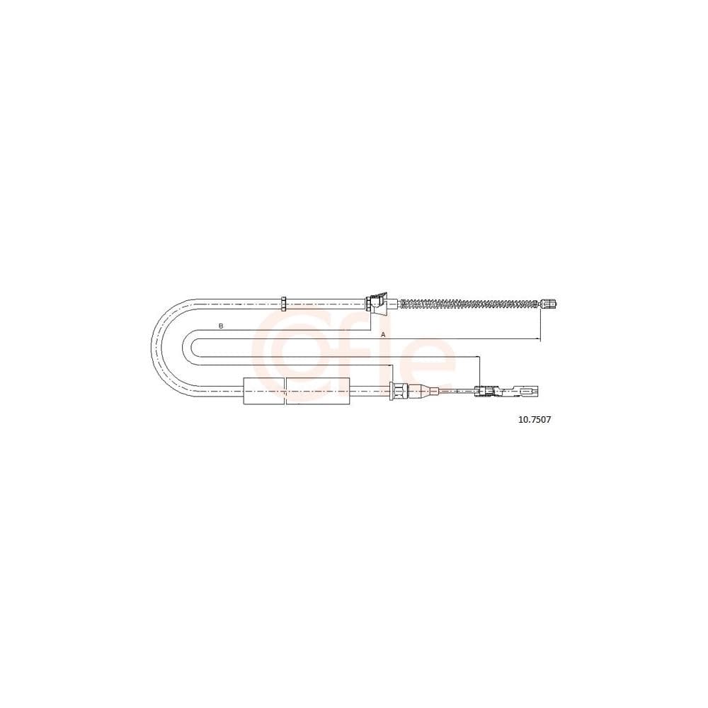 Cablu, frana de parcare COFLE 10.7507