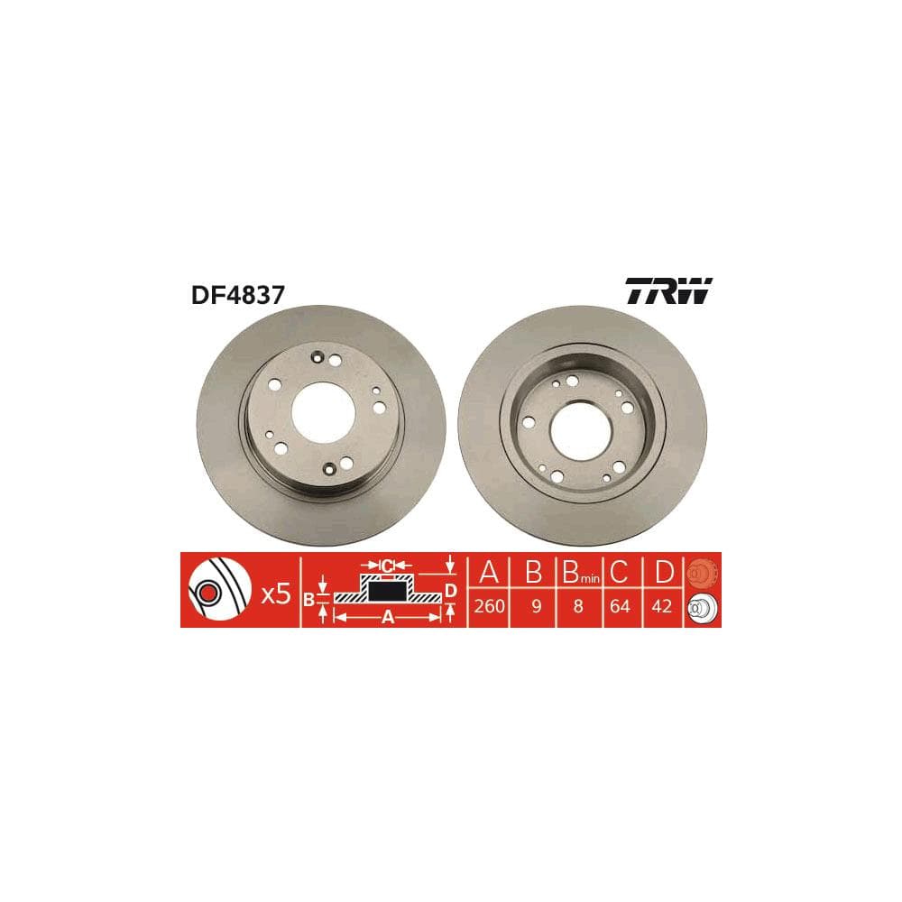Disc frana TRW DF4837