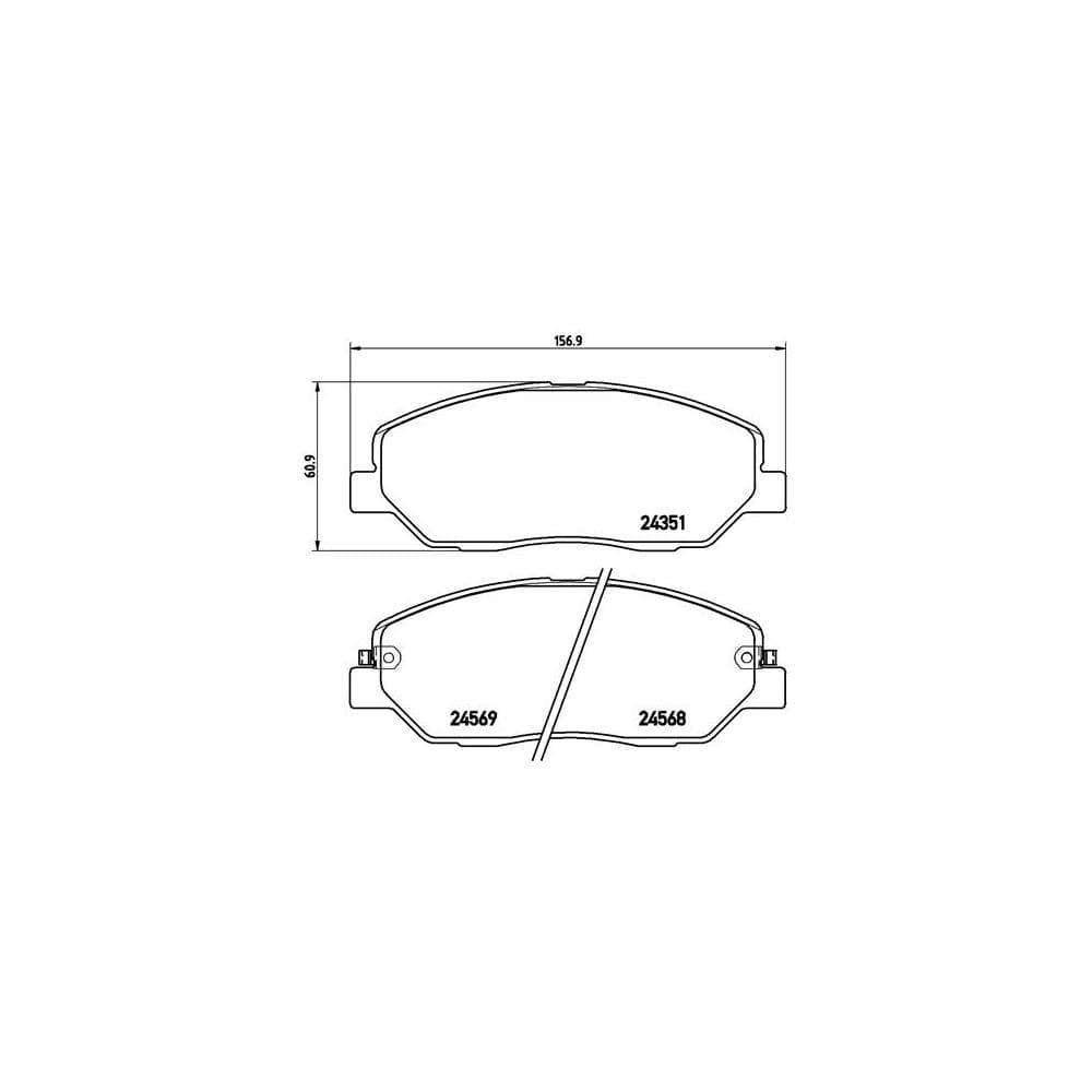 Set placute frana disc BREMBO P 30 036