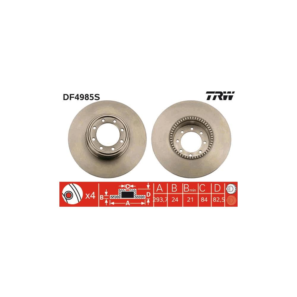 Disc frana TRW DF4985S