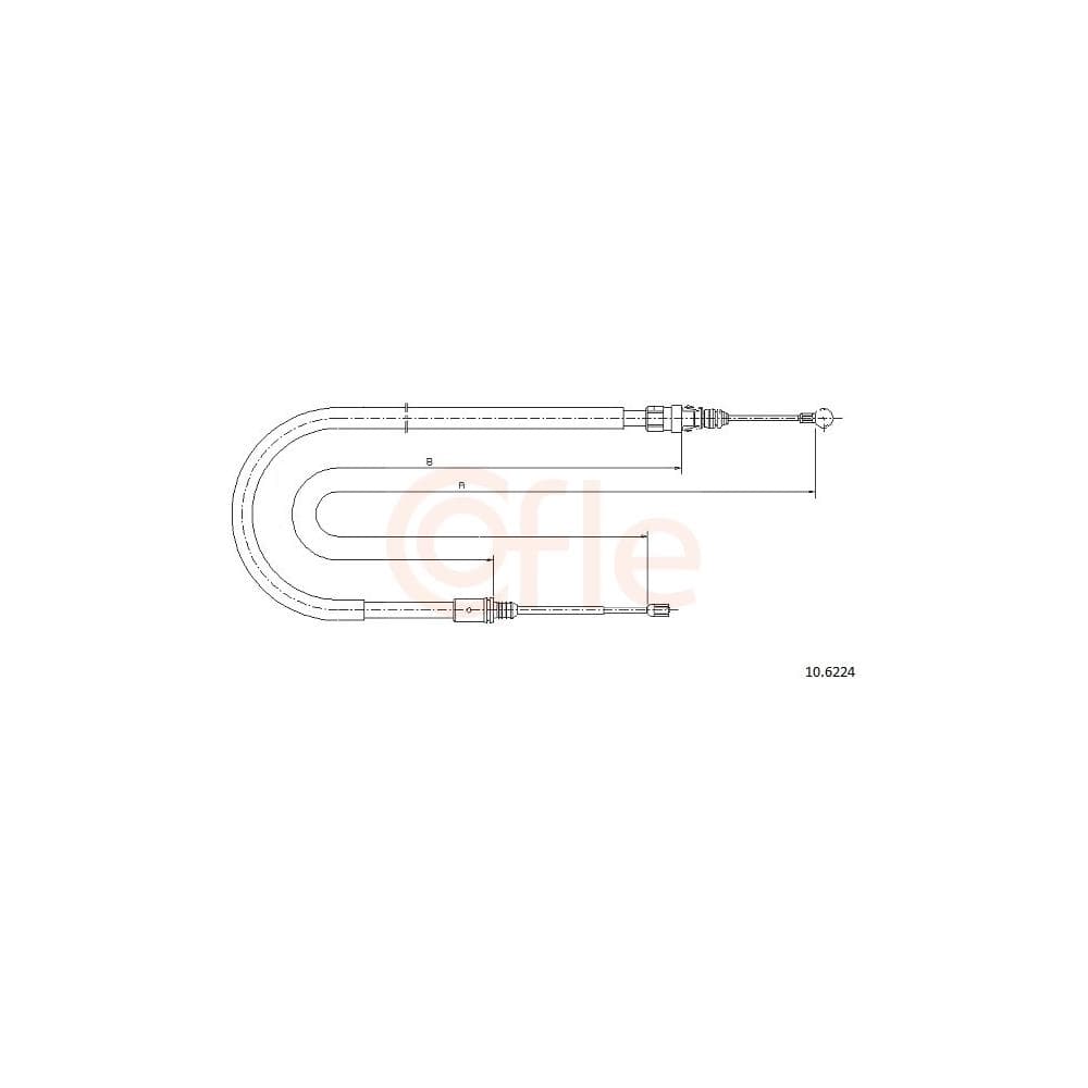 Cablu, frana de parcare COFLE 10.6224