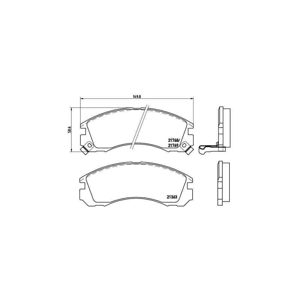 Set placute frana disc BREMBO P 54 017