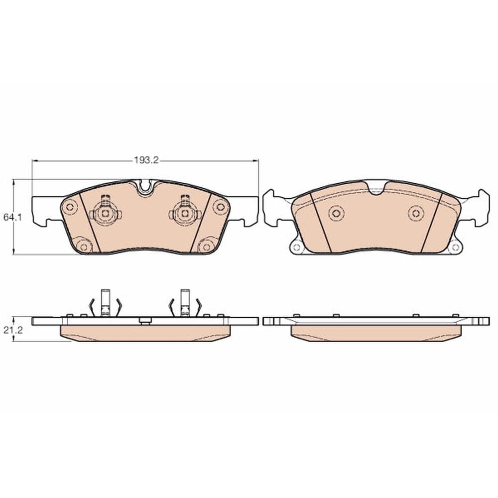 Set placute frana disc TRW GDB1946