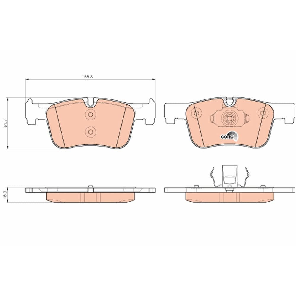 Set placute frana disc TRW GDB1934