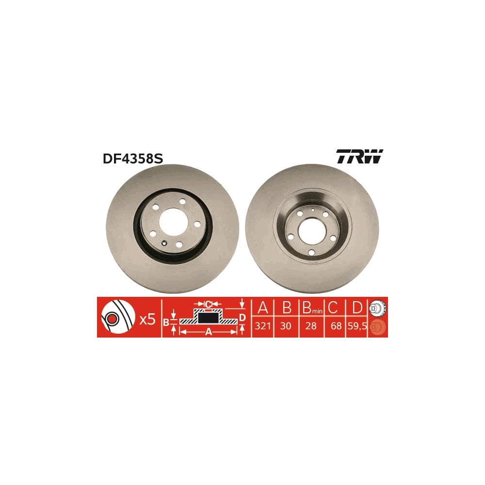 Disc frana TRW DF4358S