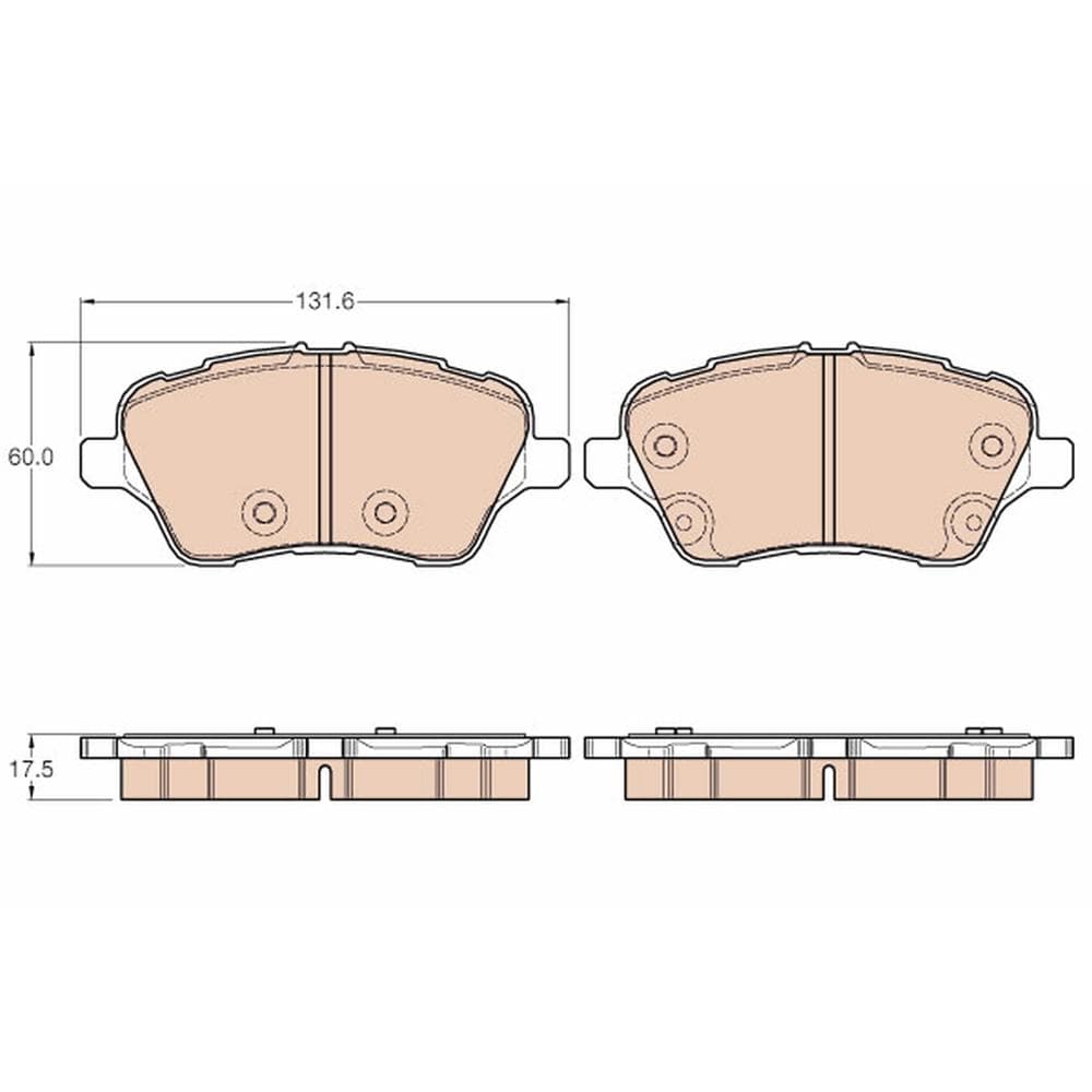 Set placute frana disc TRW GDB1959
