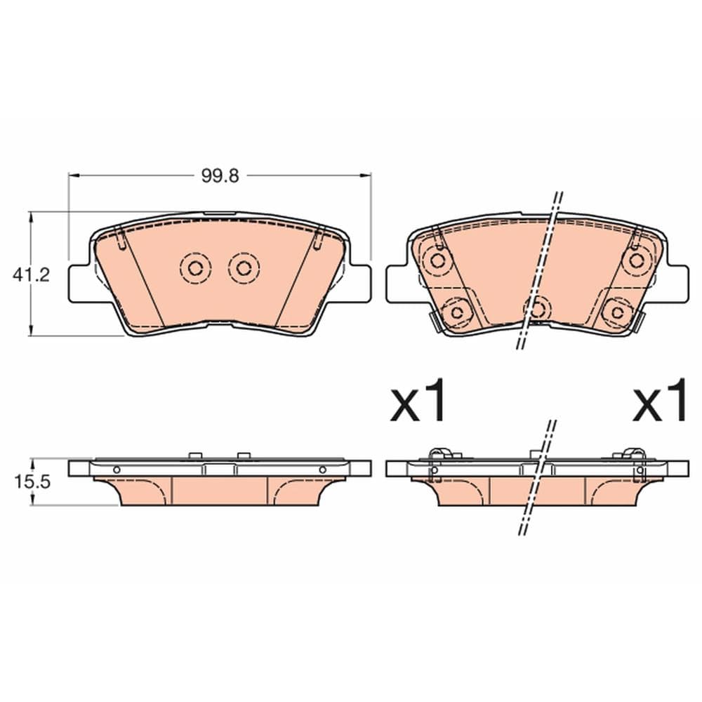 Set placute frana disc TRW GDB3594