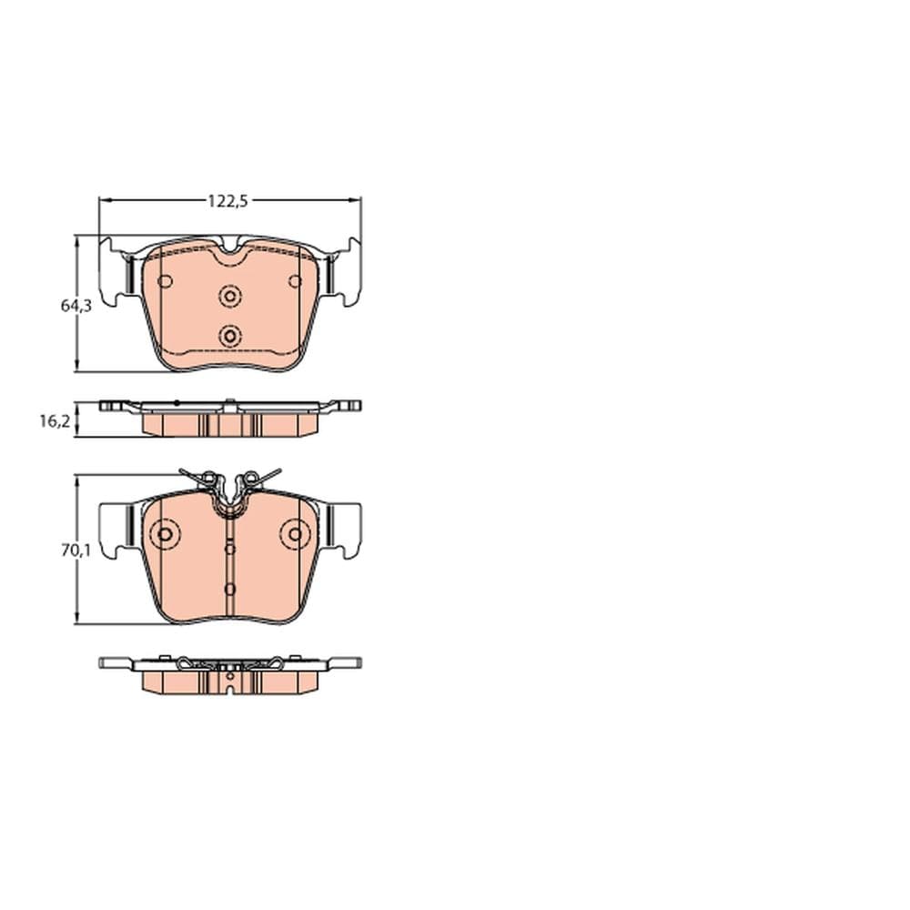 Set placute frana disc TRW GDB2154