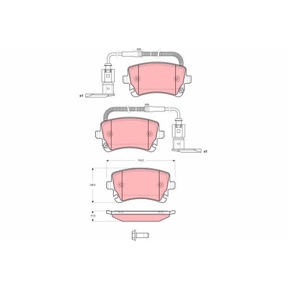 Set placute frana disc TRW GDB1508