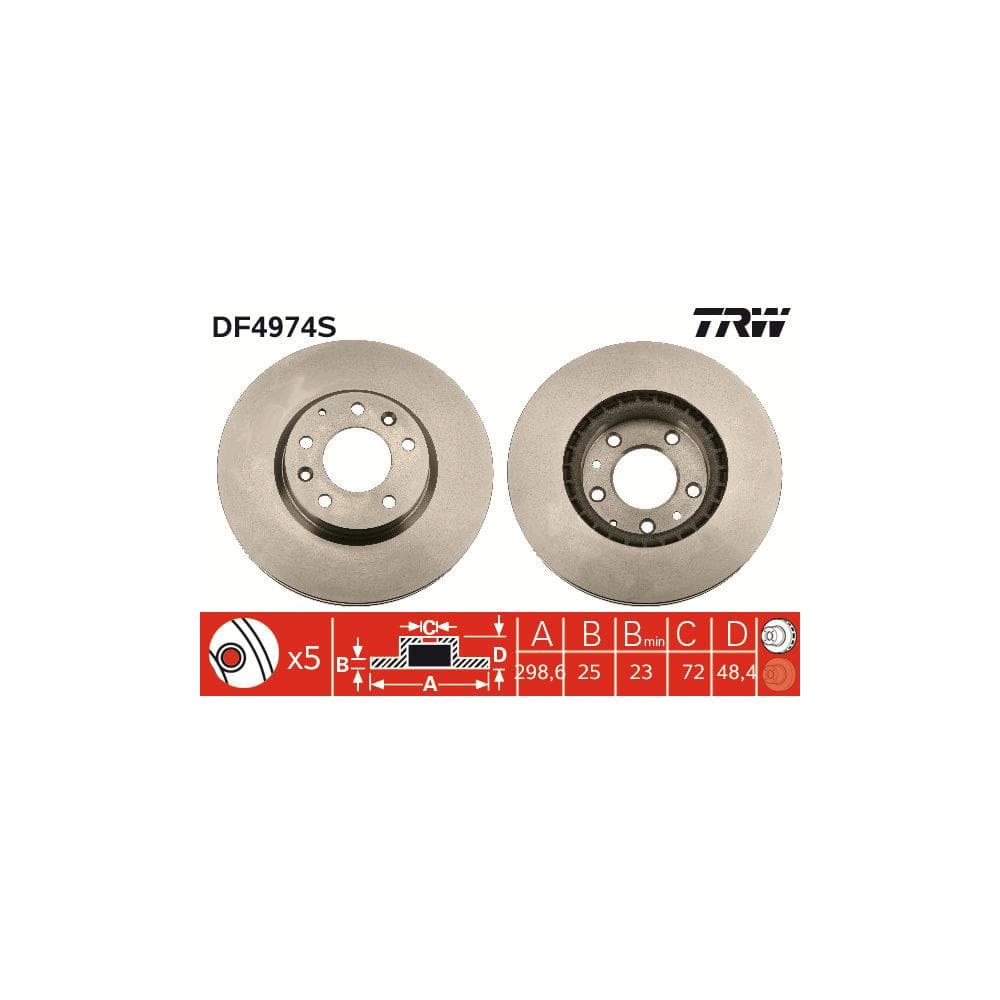 Disc frana TRW DF4974S