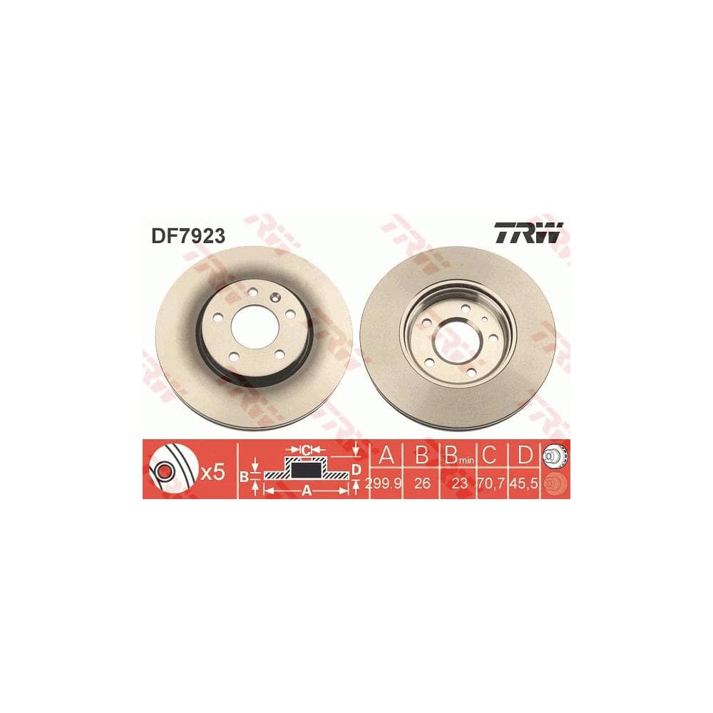 Disc frana TRW DF7923