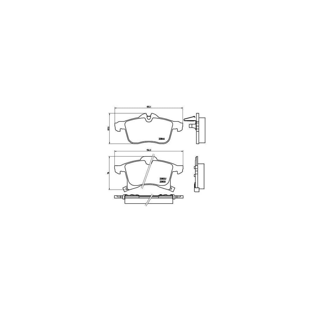 Set placute frana disc BREMBO P 59 045
